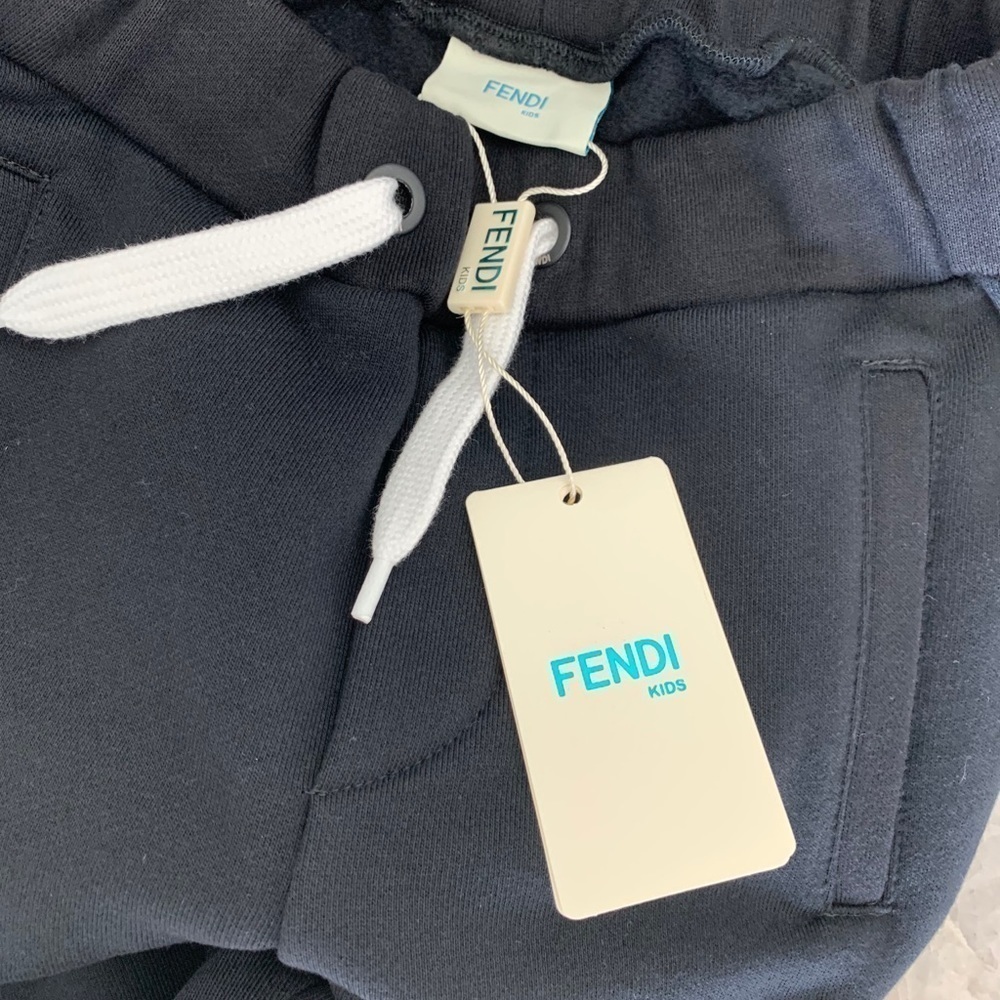 Fendi Kids FF logo patch track pants: UNISEX - Picture 8 of 12